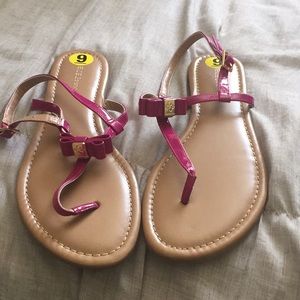BCBG Pink/purple strap sandals